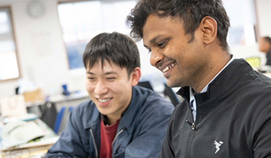 インターンシップの働く様子